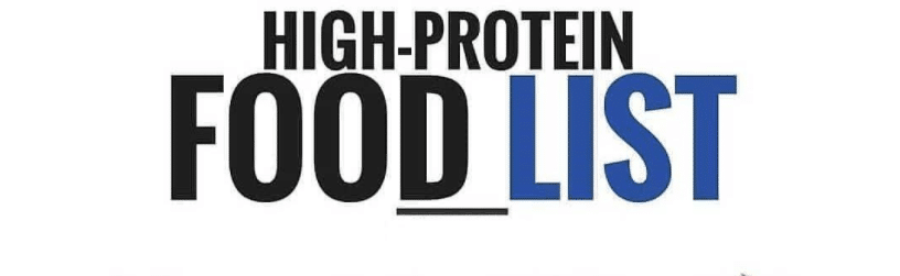 Printable High Protein Foods List: 22 Foods in PDF