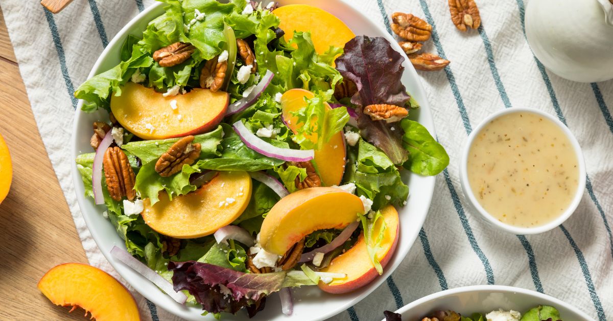 Nutrient-Dense Mediterranean Grilled Peach Salad Recipe