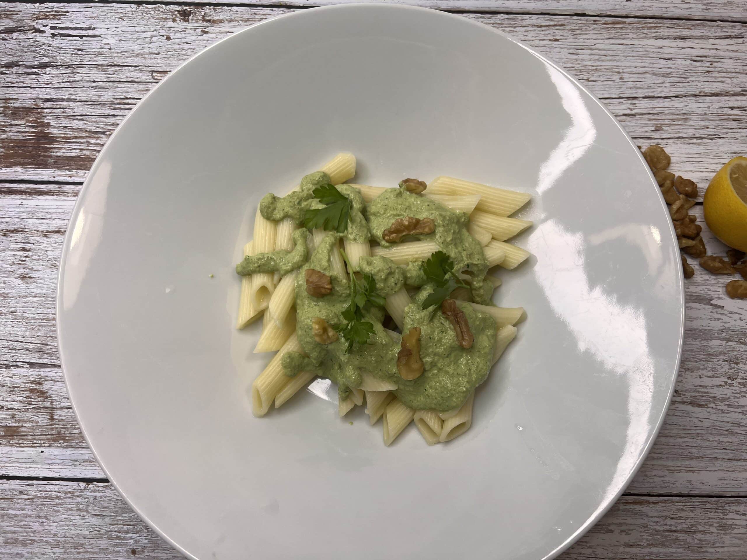 Low Carb Mediterranean Lemon Parsley Pasta Recipe