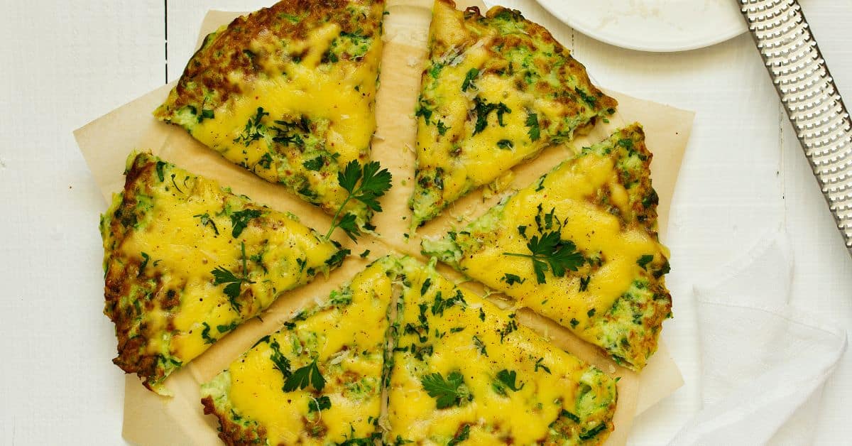 Keto Pan Fried Zucchini Pizza Recipe | Crackling and Cheesy