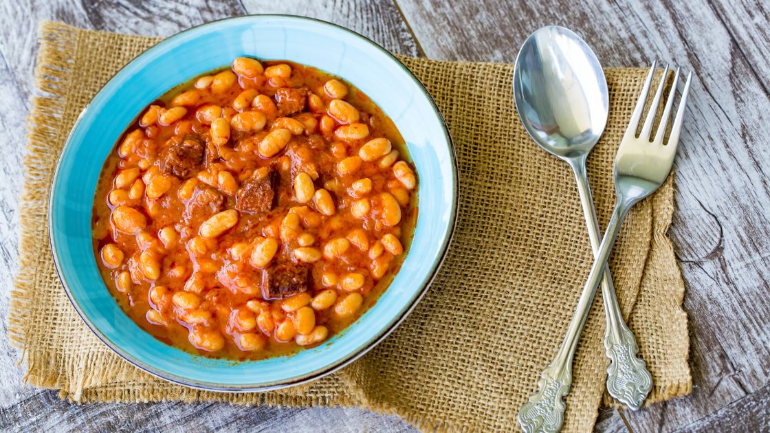 Traditional White Bean Stew Recipe | With Beef Pepperoni